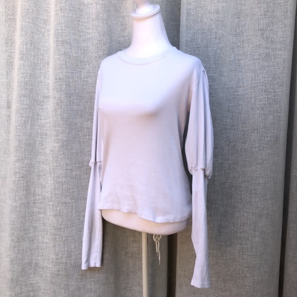 Veronica Beards Jeans white long sleeve, Sz M - Picture 2 of 13